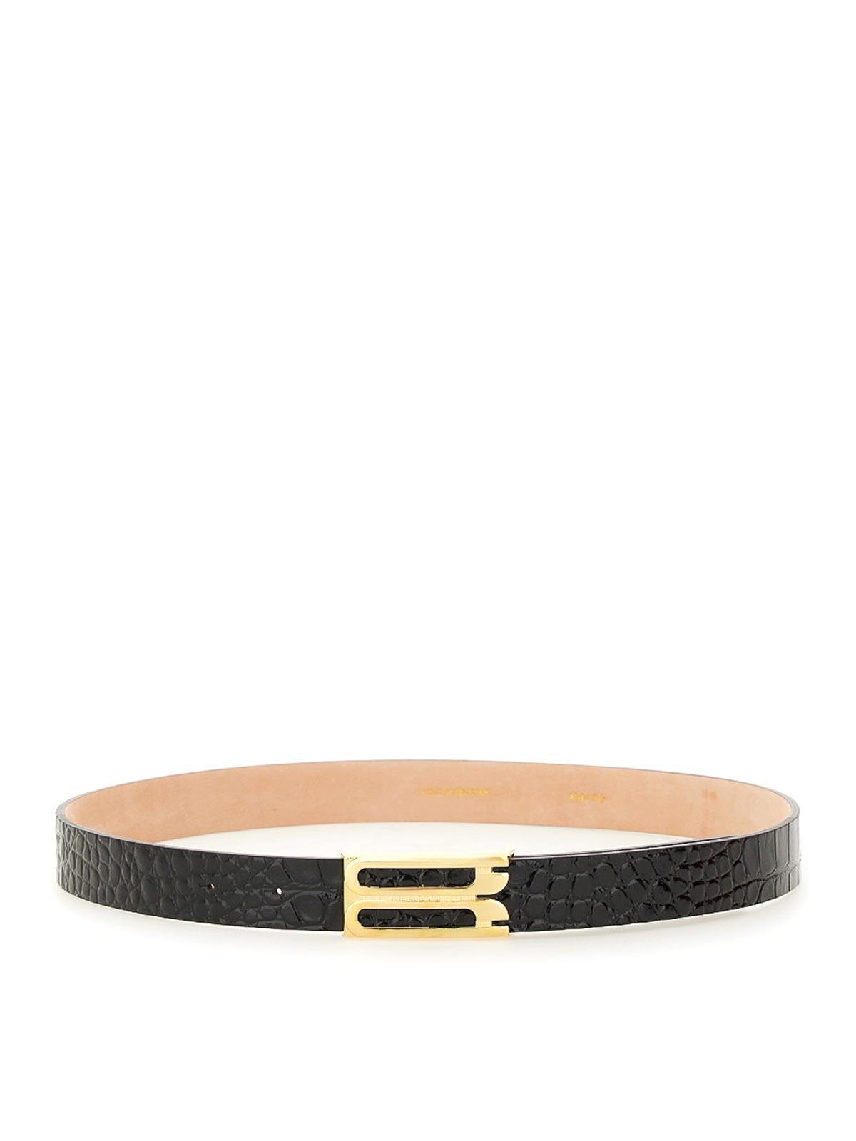 Belt With Logo In Black Product Image