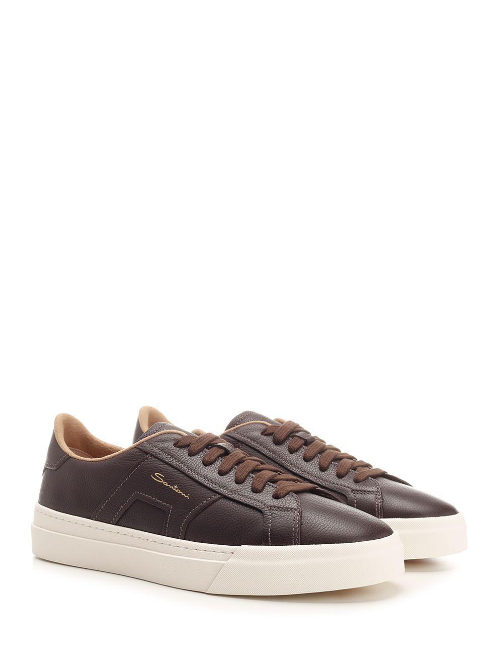 SANTONI Sneakers In Brown Product Image