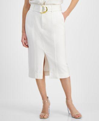 Petite Denim Midi Skirt, Created for Macy's Product Image