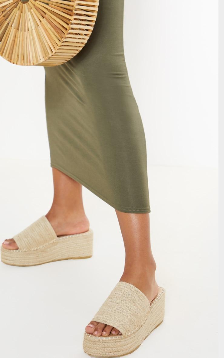 Natural Espadrille Mule Flatform Sandal Product Image