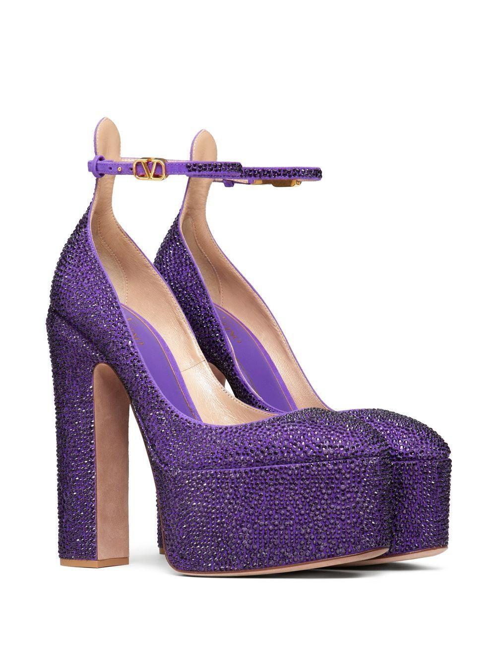 Tan-go Pump With Crystals 155mm Woman Electric Violet 40 In Purple Product Image