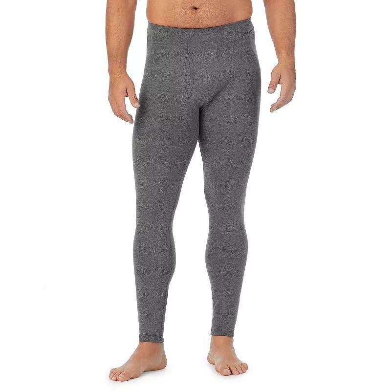 Mens Cuddl Duds Midweight Cottonwear Performance Base Layer Pants Grey Grey Product Image