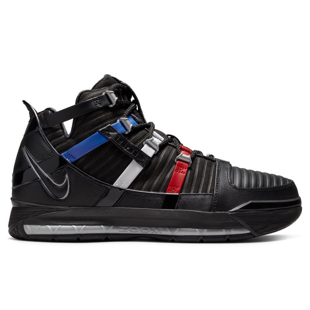 Nike Zoom Lebron 3 - Black/Metallic Silver/University Red Male Product Image