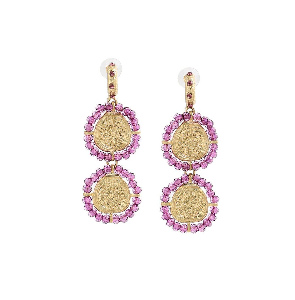 Sohi Womens Circular Drop Earrings Product Image