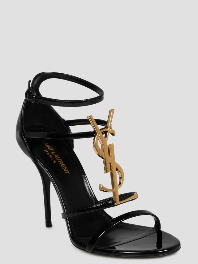 SAINT LAURENT Cassandra Open-toe Sandals In Black Product Image