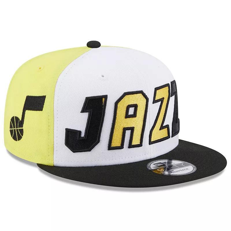 Mens New Era White Utah Jazz Back Half 9FIFTY Snapback Hat - White Product Image