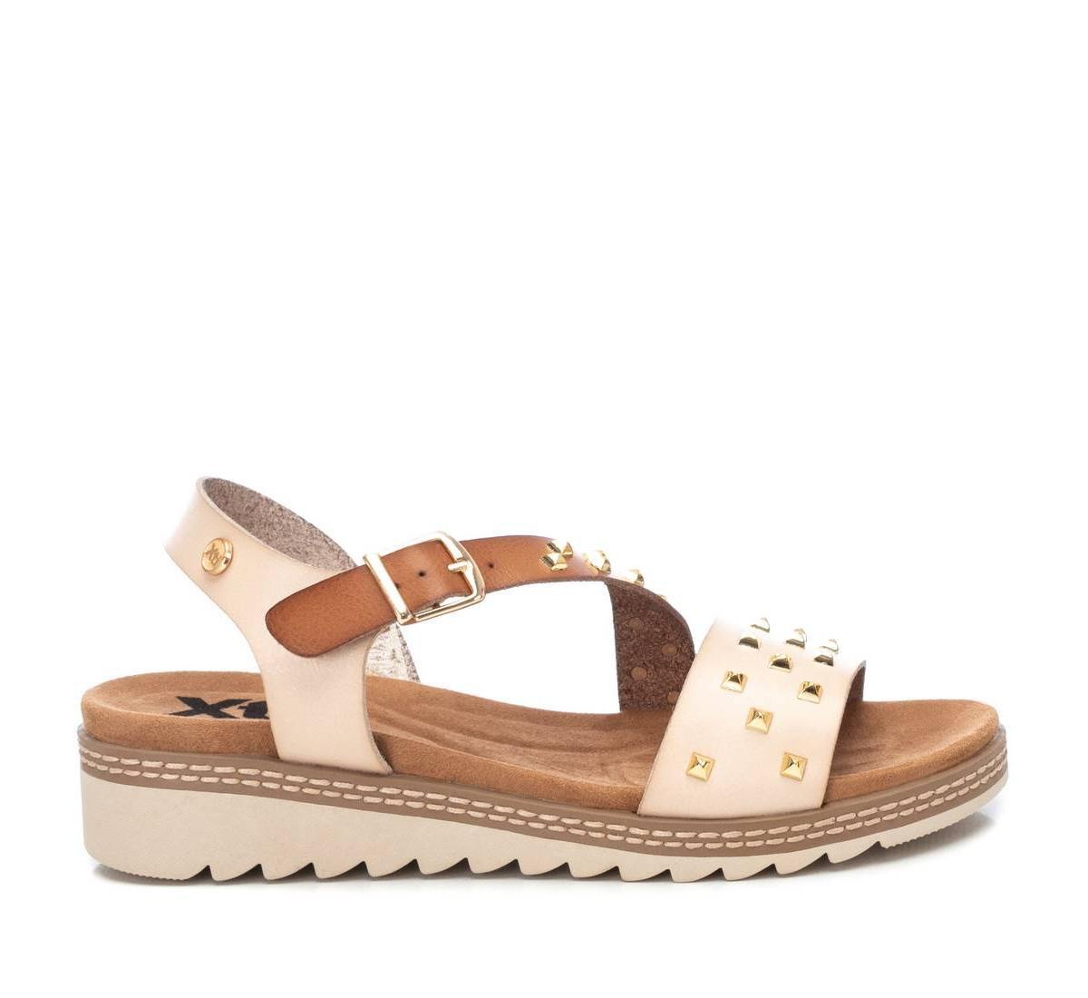 Xti Womens Sandals With Gold Studs, 14133004 Beige Product Image