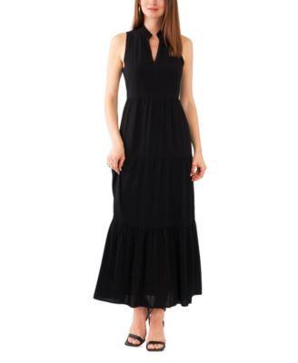 Vince Camuto Womens Collared Halter Maxi Dress Product Image