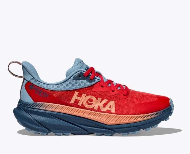 HOKA Womens Challenger 7 GTX Shoes in Cerise/Real Teal, Size 8.5 Product Image