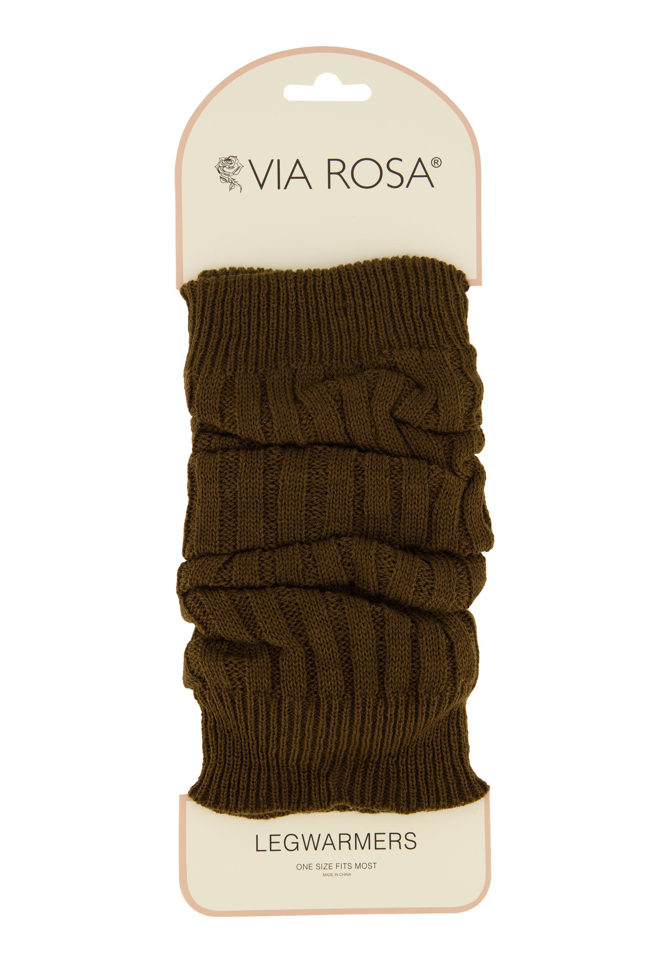 Womens Ribbed Knit Leg Warmers Product Image