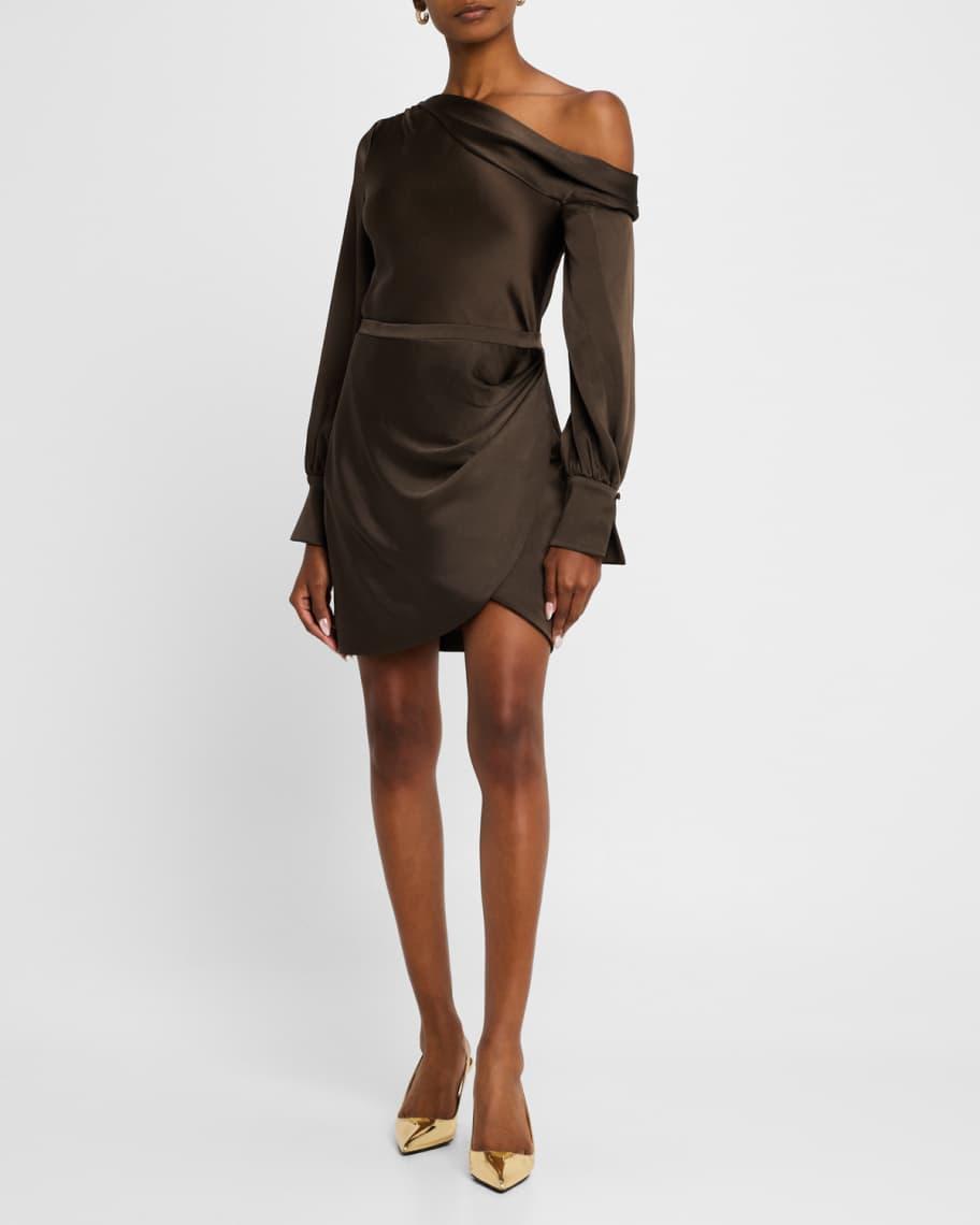 Cameron Draped One-Shoulder Mini Dress Product Image