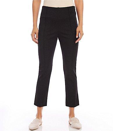 Karen Kane Pintuck Knit Cropped Pull-On Straight Leg Pants Product Image