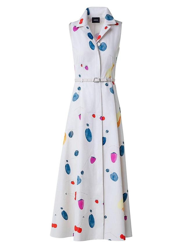 Womens Fruits Print A-Line Midi-Dress Product Image