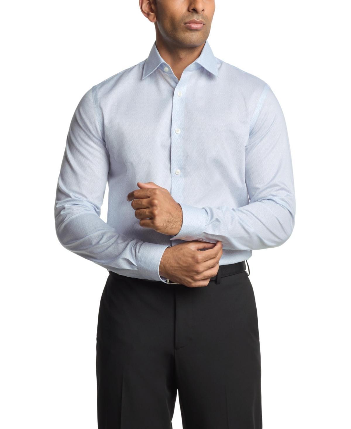 Michael Kors Mens Regular Fit Comfort Stretch Check Dress Shirt Product Image