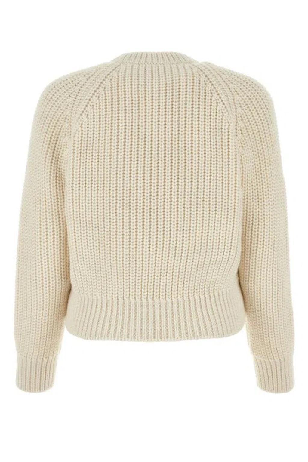 Logo Detailed Crewneck Jumper In White Product Image