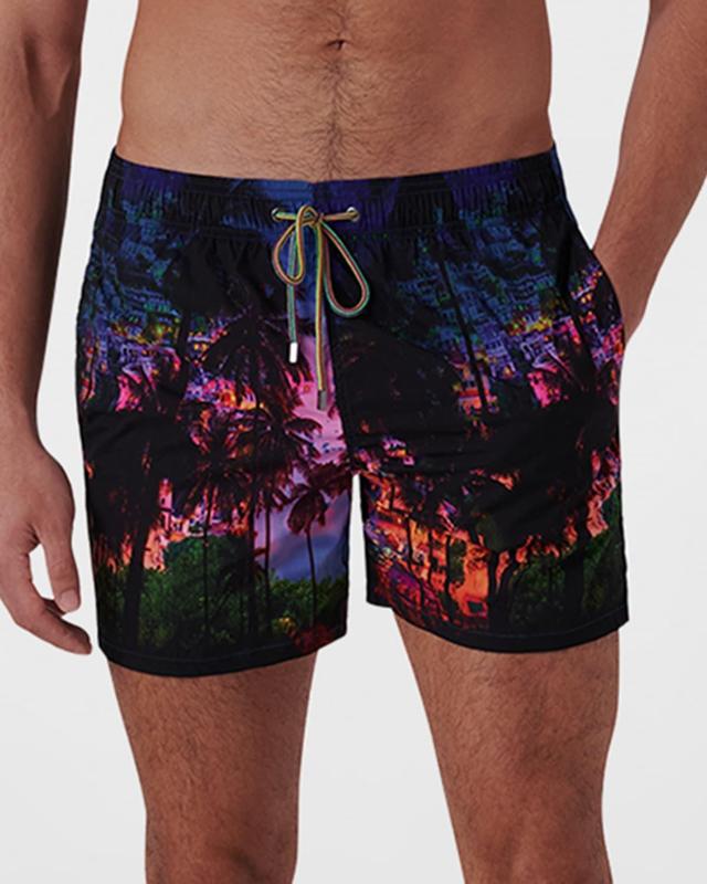 Mens Tropical Dusk Swim Trunks Product Image