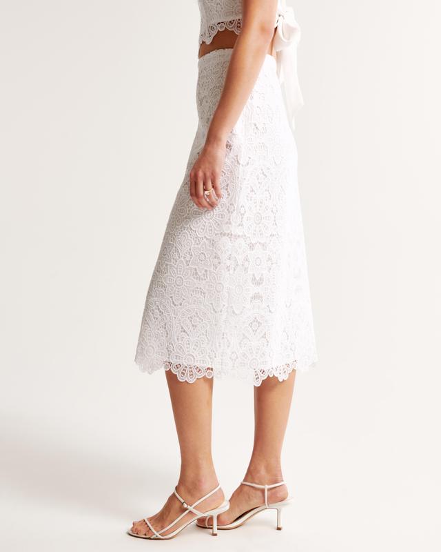 Lace Midi Skirt Product Image