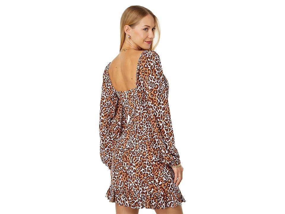 Lilly Pulitzer Lila Long Sleeve Dress (Chocolate My Favorite Spot) Women's Clothing Product Image