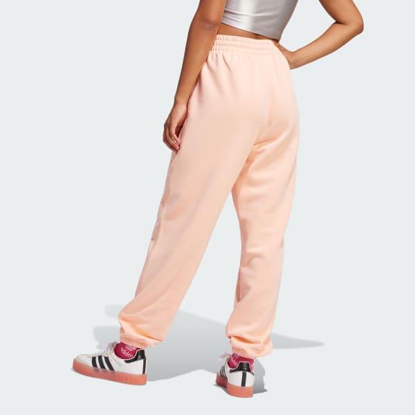 adidas Essentials Fleece Loose Joggers Glow Pink 2XS Womens Product Image