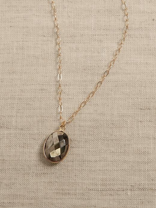 Pyrite Drop Necklace &#124 Aureus + Argent Product Image