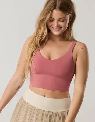 OFFLINE By Aerie Real Me Low Key Longline Sports Bra Product Image