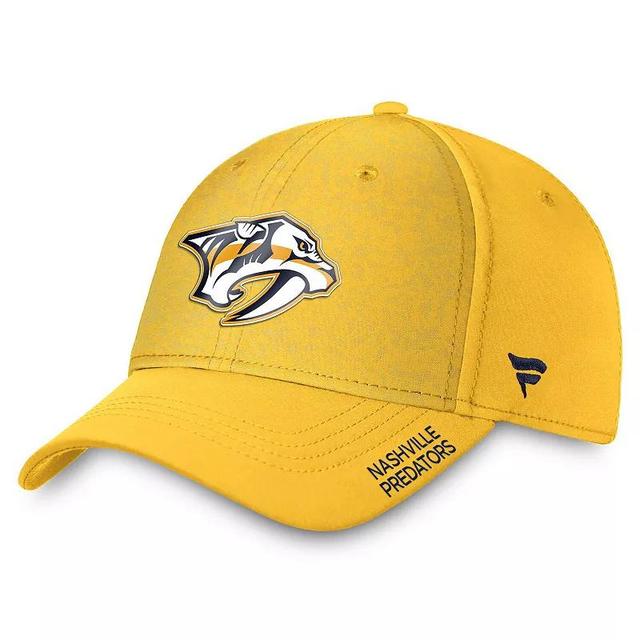 Mens Fanatics Branded Gold Nashville Predators Authentic Pro Rink Flex Hat Product Image