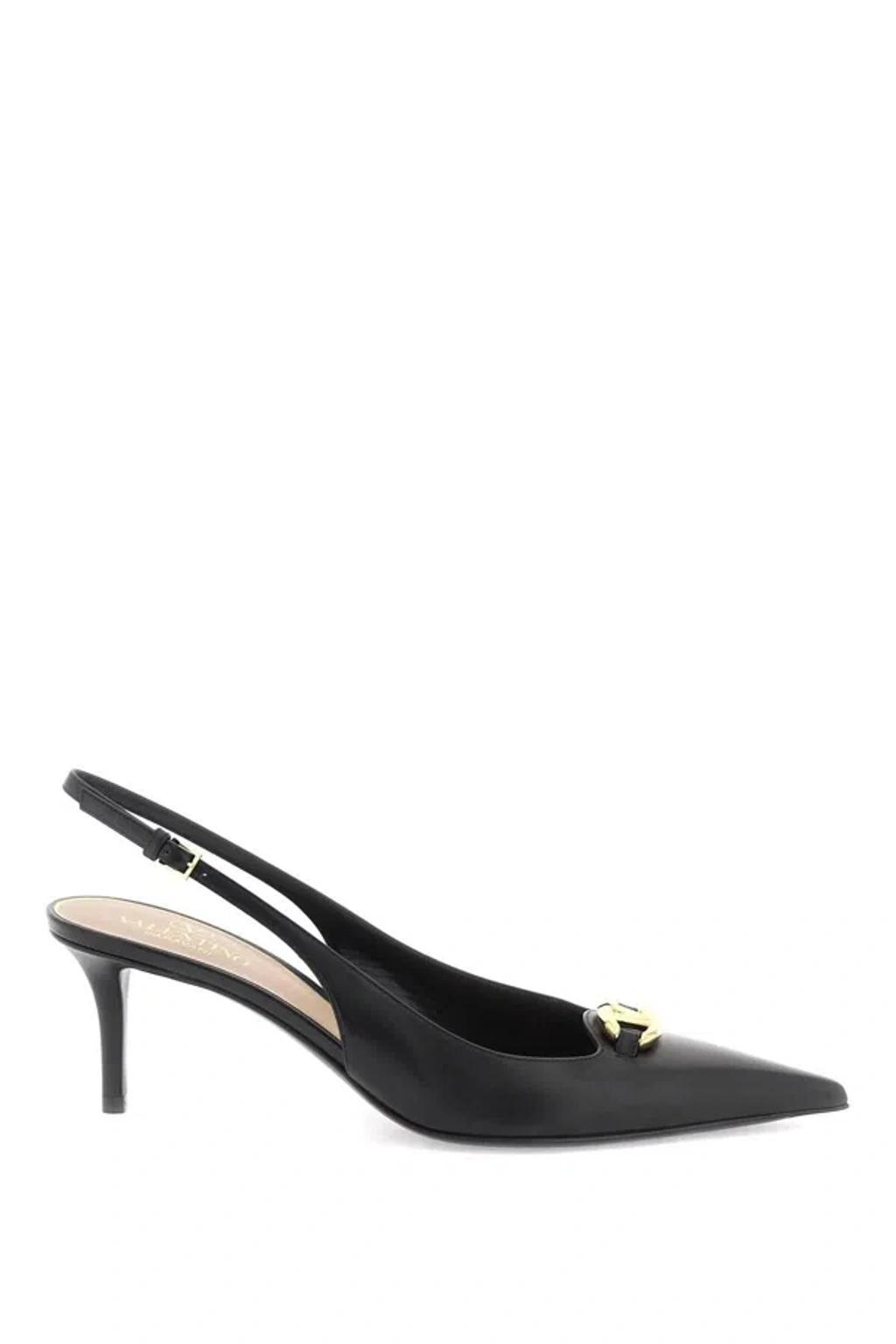 VALENTINO GARAVANI Vlogo The Bold Edition Slingback Décolleté In 60mm Calf Leather In Black Product Image