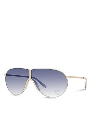 Womens Love Heart Shield Sunglasses Product Image