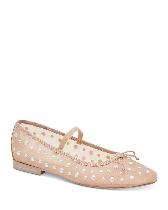 Dolce Vita Womens Cadel Pearls Embellished Mesh Ballet Flats Product Image