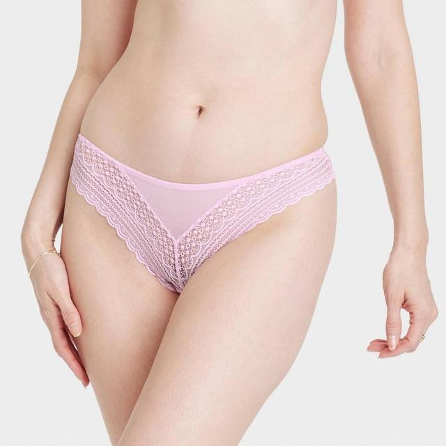 Womens Geo Lace Thong - Auden Palatial L Product Image