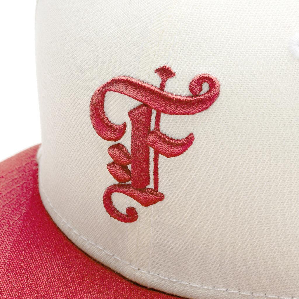 Feature x New Era OE Fitted Cap - Off-White/Pinot Red Male Product Image