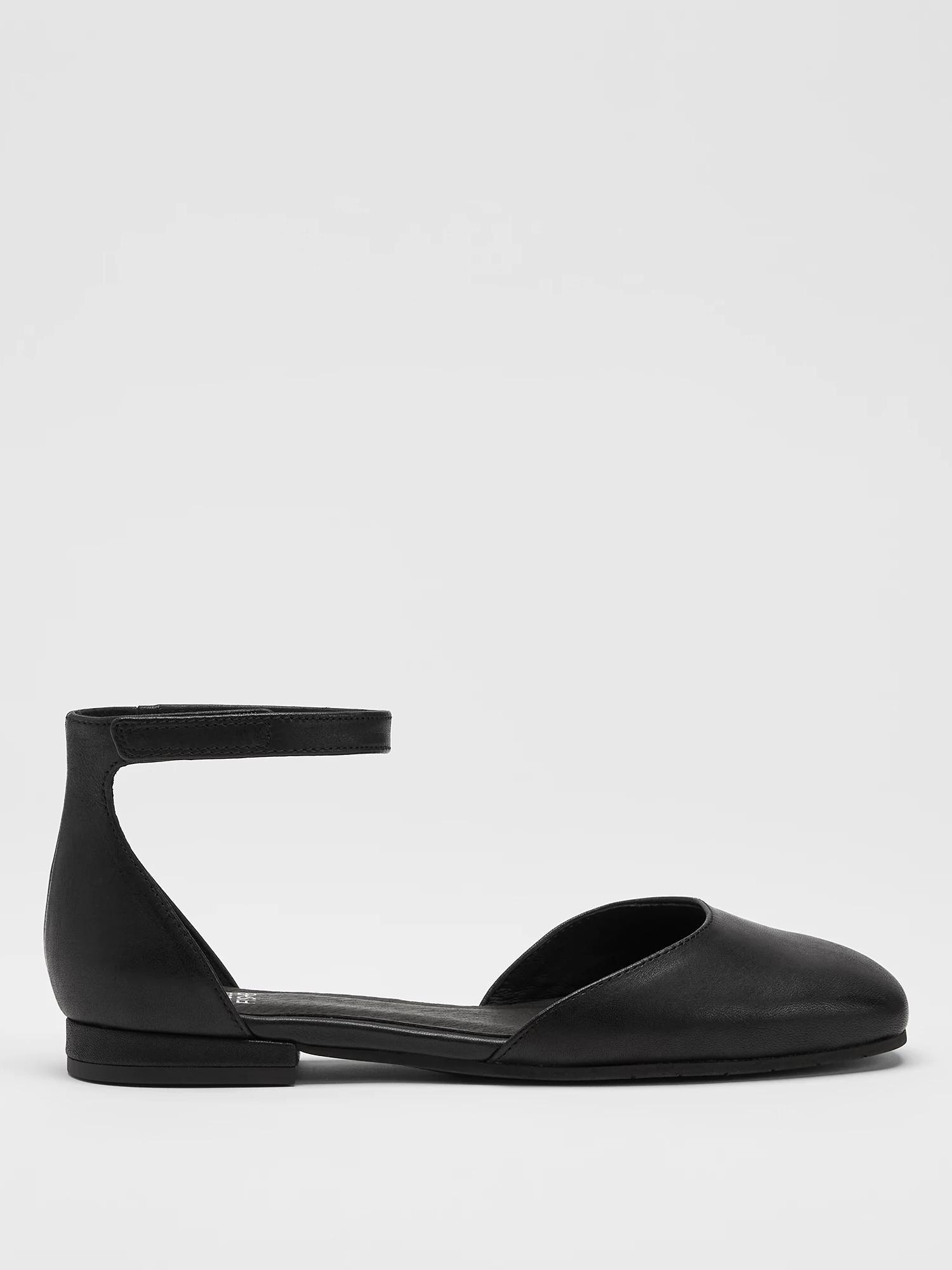 Sue Leather Ankle Strap Flat Product Image