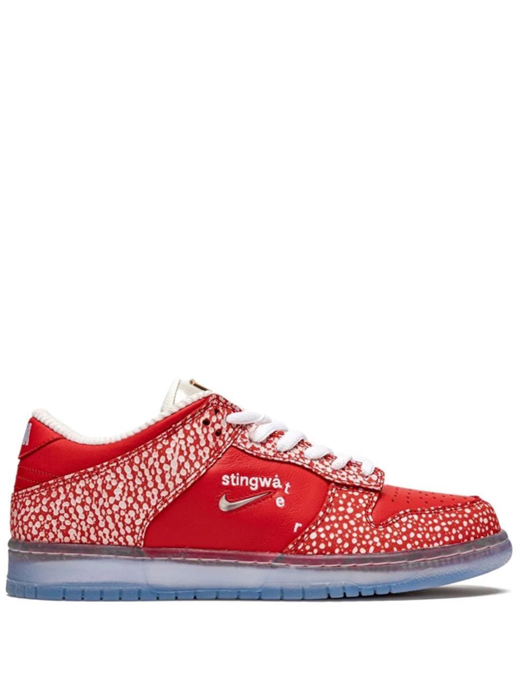 X Stingwater Magic Mushroom Sb Dunk Low Sneakers In Red Product Image