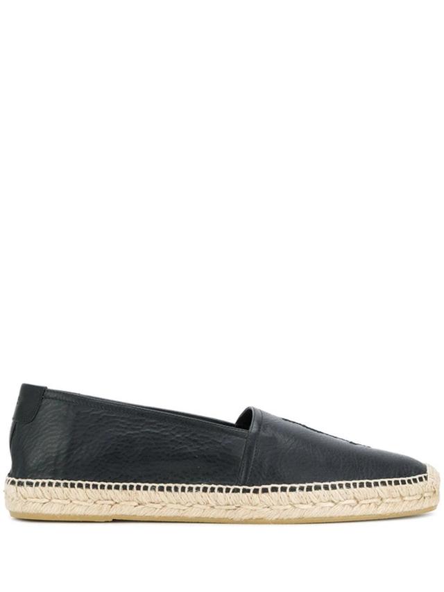 Embroidered Monogram Espadrilles In Black Product Image