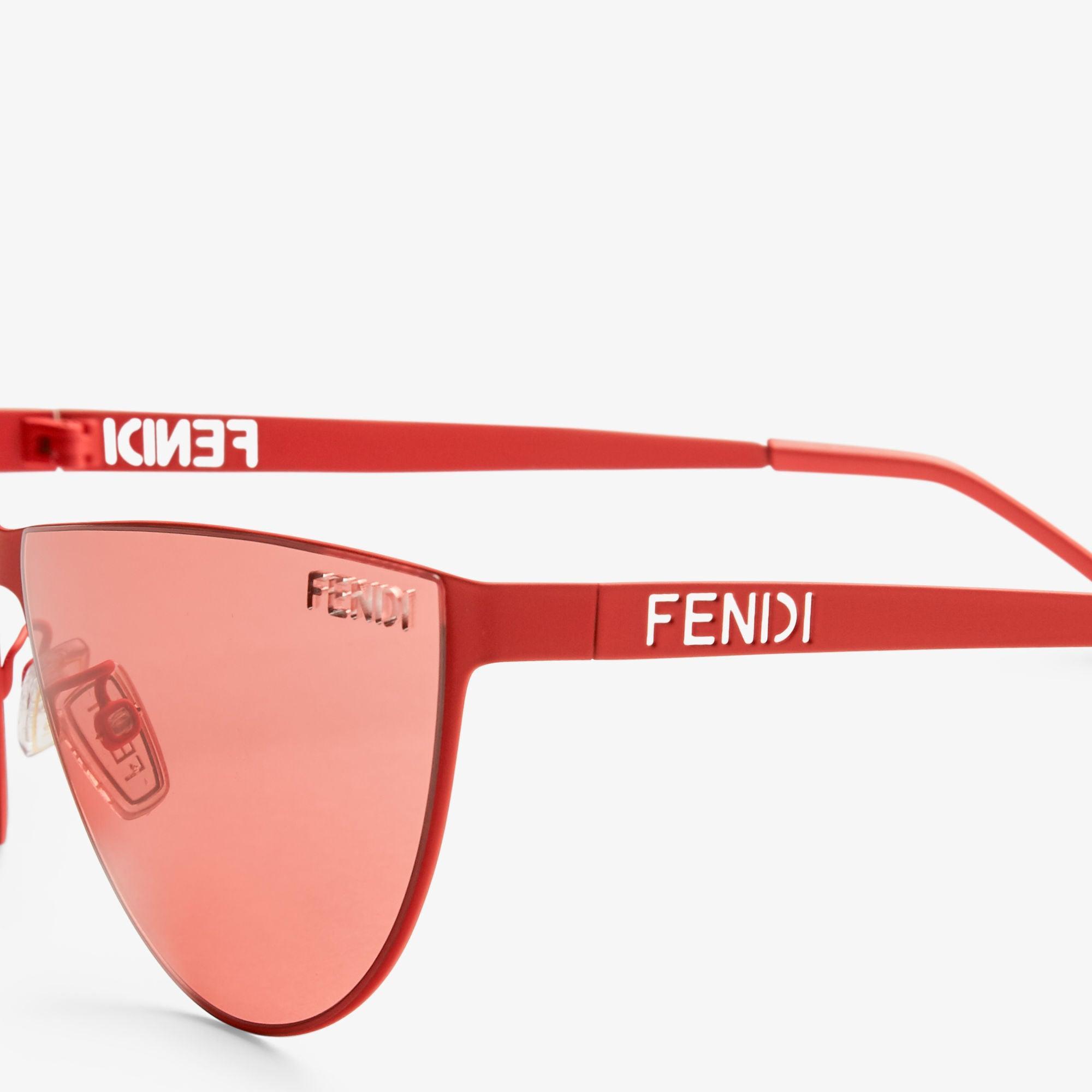 Fendi Cut OutRed metal sunglasses Product Image