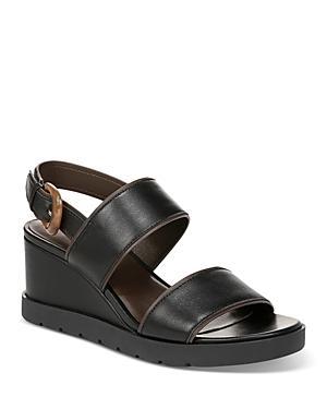 Vince Womens Roma Leather Wedge Sandals Product Image