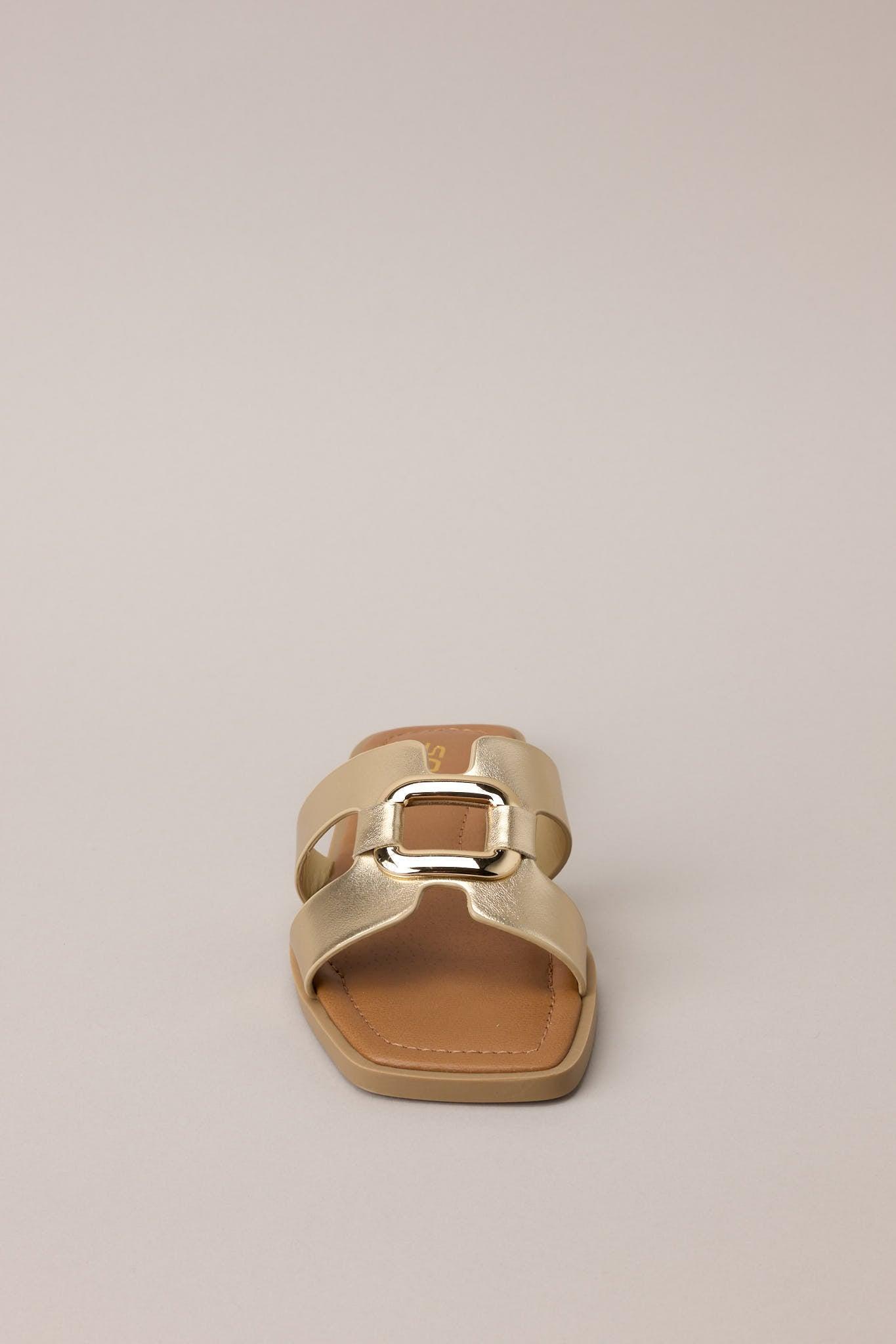 Time After Time Gold Sandals Product Image