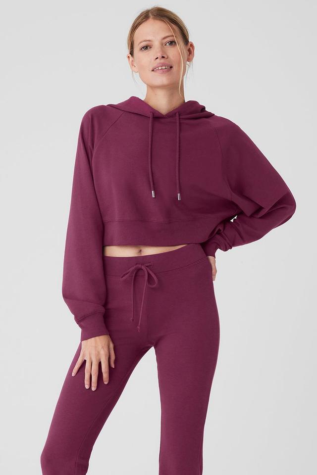 Cropped Double Take Hoodie - Wild Berry Product Image