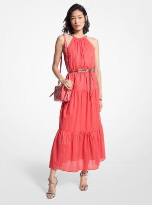 Womens Chain-Link Halterneck Midi Dress Product Image