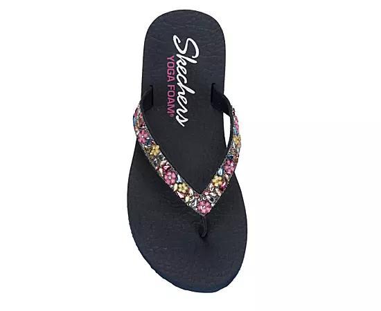 Skechers Womens Meditation Daisy Garden Flip Flop Sandal Product Image