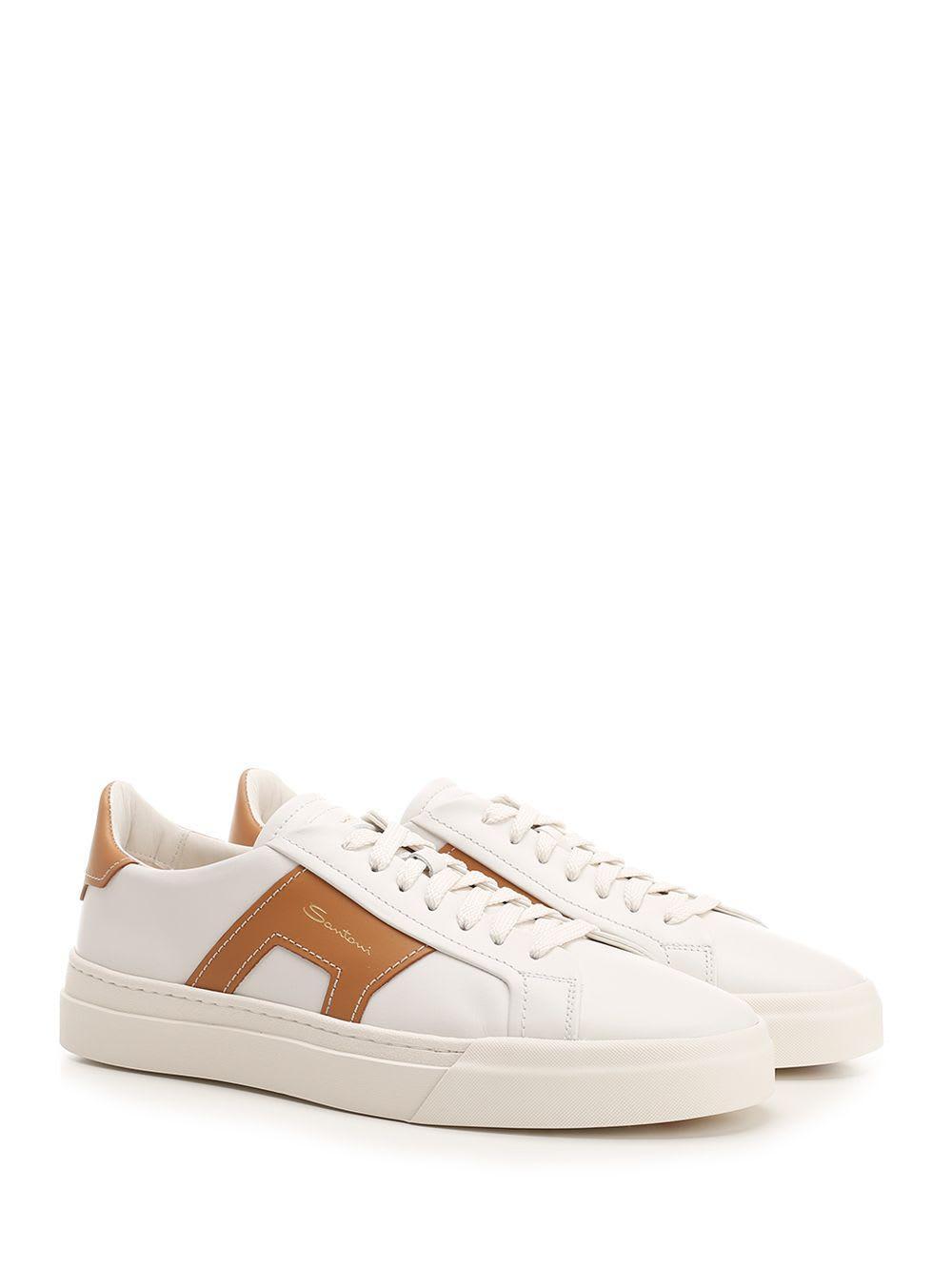 SANTONI Double Buckle Sneakers In Multi Product Image