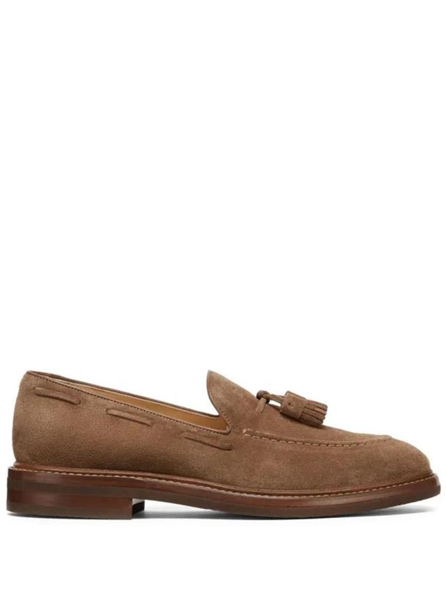 Suede Loafers In Brown Product Image