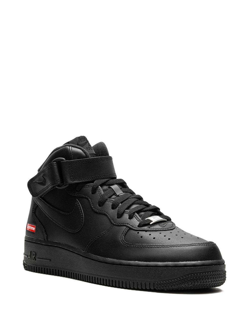 X Supreme Air Force 1 Mid "mini Box Logo In Black Product Image