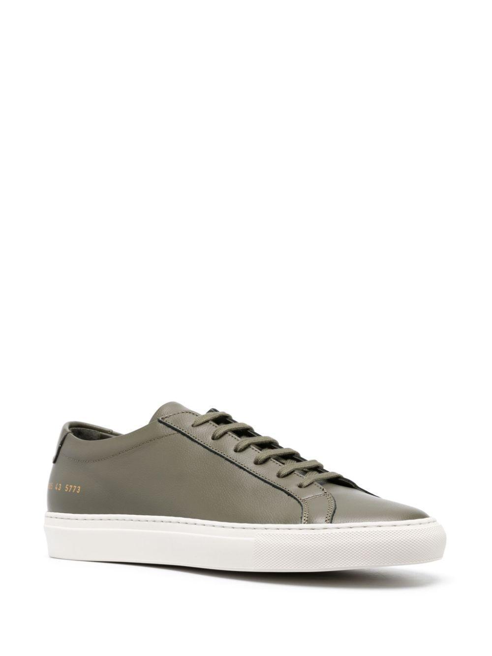 COMMON PROJECTS Original Achilles Leather Sneakers In Green Product Image