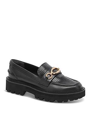 Dolce Vita Womens Mambo Embossed Leather Loafers Product Image