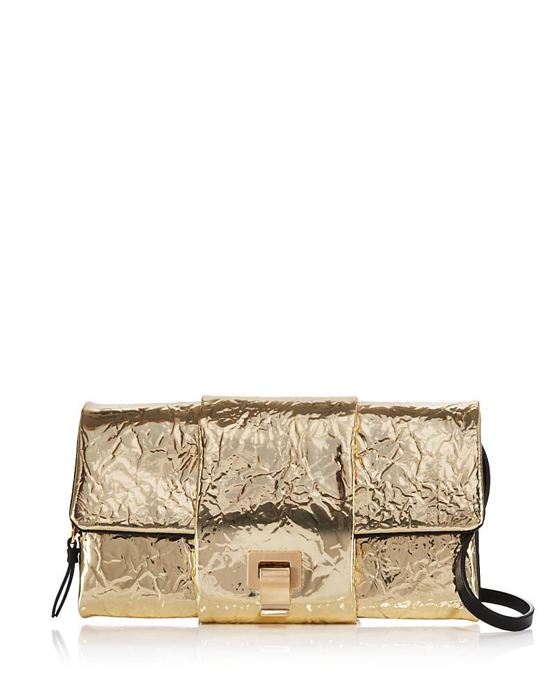 Womens Flip Metallic Lacquered Shoulder Bag Product Image