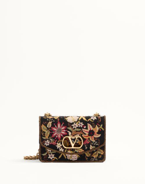 VALENTINO GARAVANI VAIN EMBROIDERED SHOULDER BAG Product Image