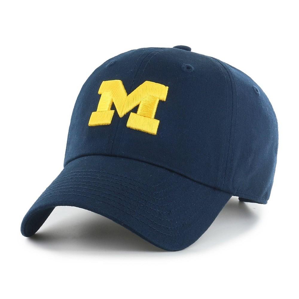 NCAA Michigan Wolverines Mens Clean Up Fabric Washed Relaxed Fix Hat Product Image