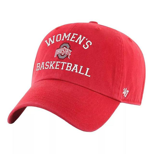 Unisex 47 Scarlet Ohio State Buckeyes Womens Basketball Archway Clean Up Adjustable Hat Product Image