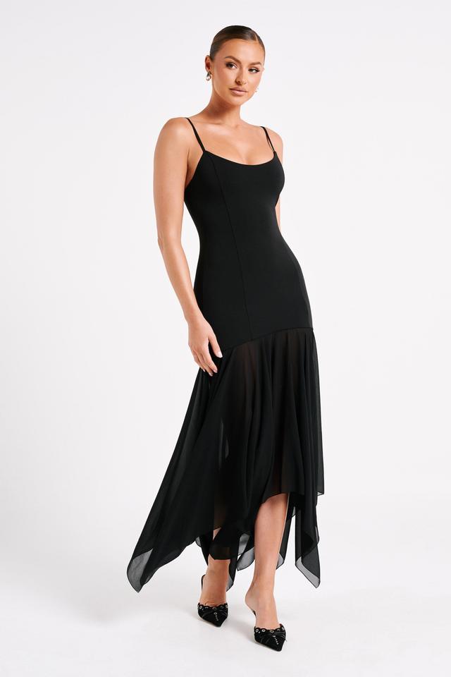 Minka Chiffon Maxi Dress - Black Product Image